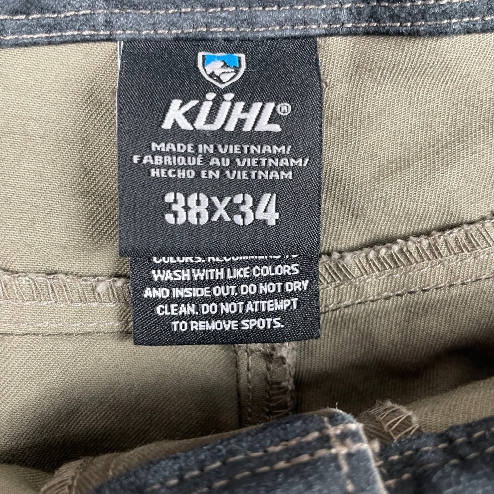 KUHL Pants Mens 38x34 Brown Rydr Articulated Knee Outdoor Hiking Thick Fabric - Picture 5 of 14